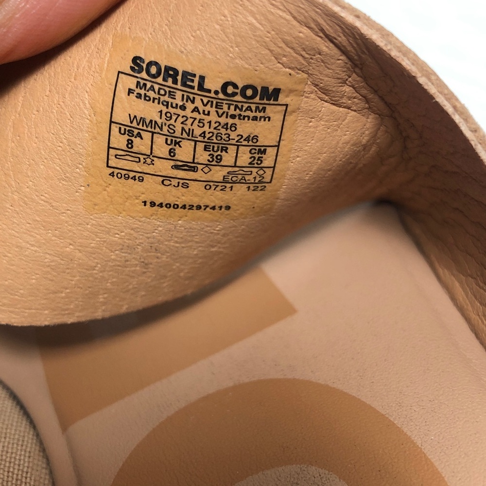 Sorel Ella II Leather Slide Sandal Tan Women’s Size 8 - Picture 10 of 11